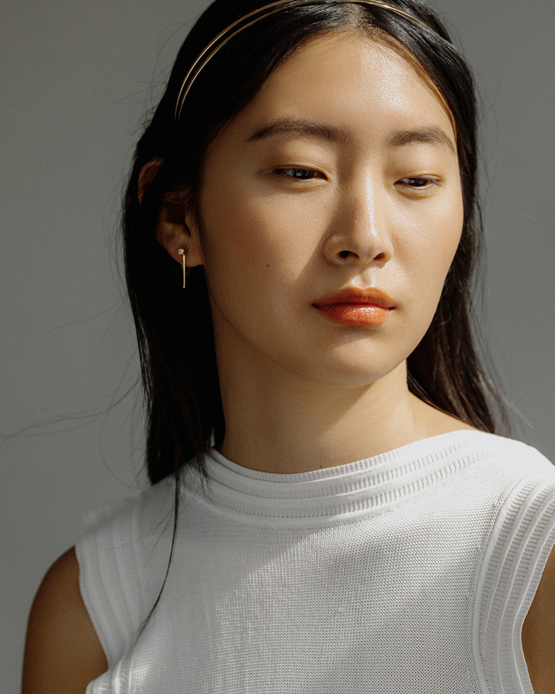 Earring Capsule Looks - Solitaire Studs and Bar Ear Jackets