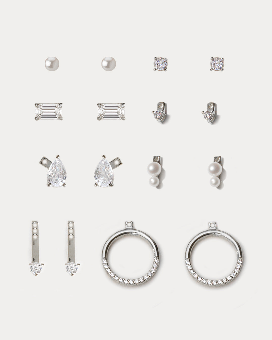 The Statement Earring Capsule Set - Silver