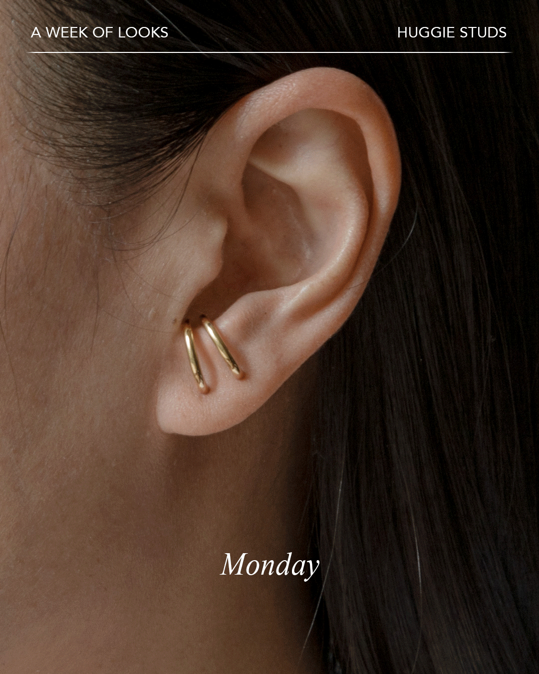 A Week of Looks: Huggie Studs