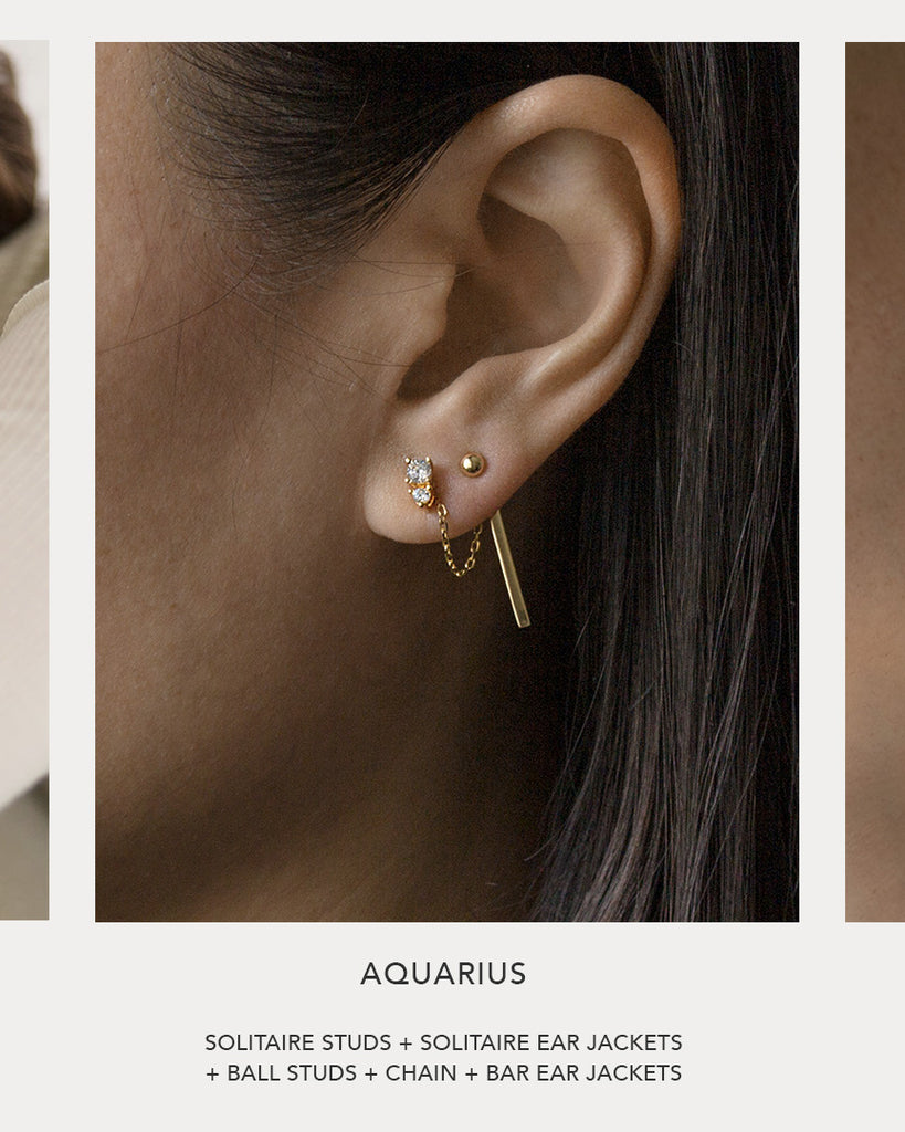 Zodiac Sign Aquarius Earring Capsule
